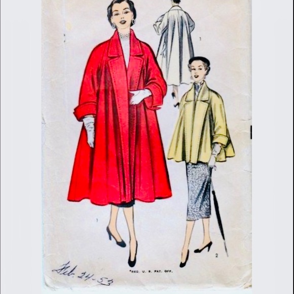 100% Cashmere~Swing Coat / Vintage~50’s / Gertz~Long Island - Picture 3 of 16